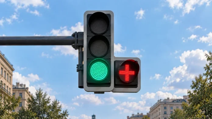 Червоний плюс на світлофорі: що означає незвичний сигнал для водіїв